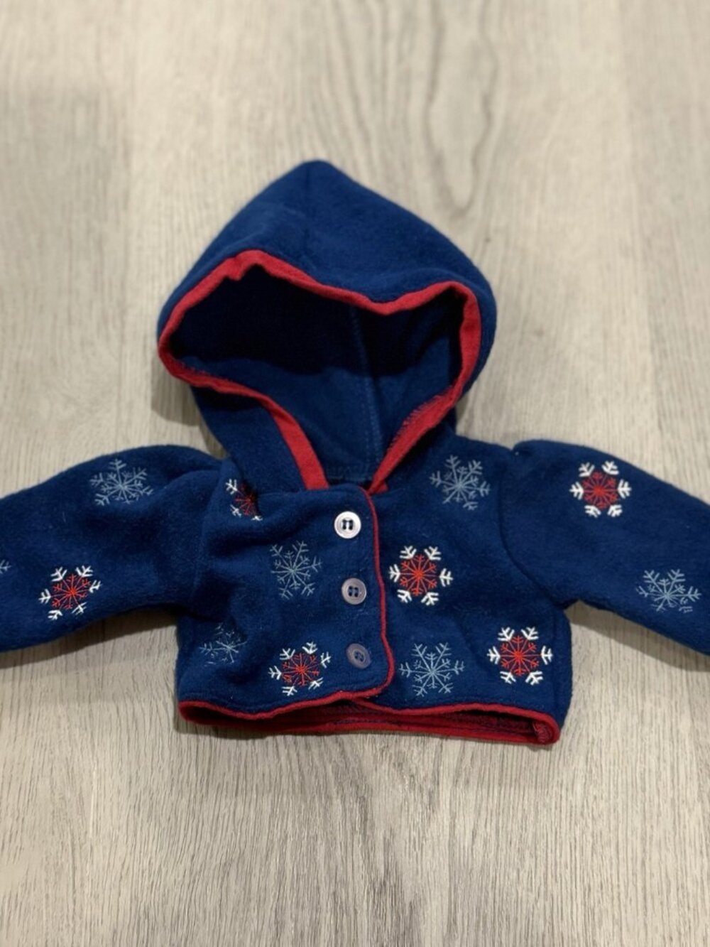 American Girl Molly's Retired Skating Outfit Hooded Fleece Jacket Only